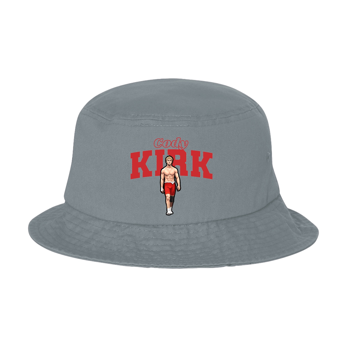 Bucket Cap — Name Arch in Grey