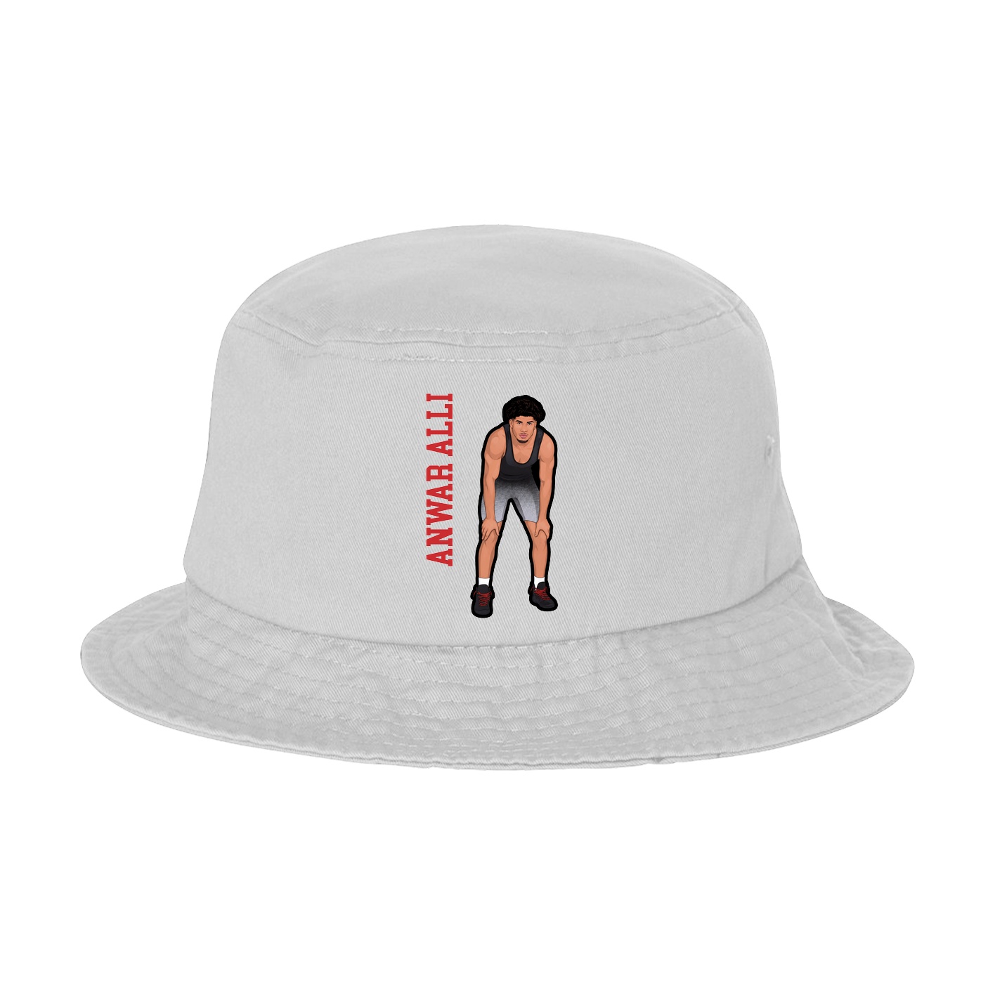 Bucket Cap — Name Vertical in White