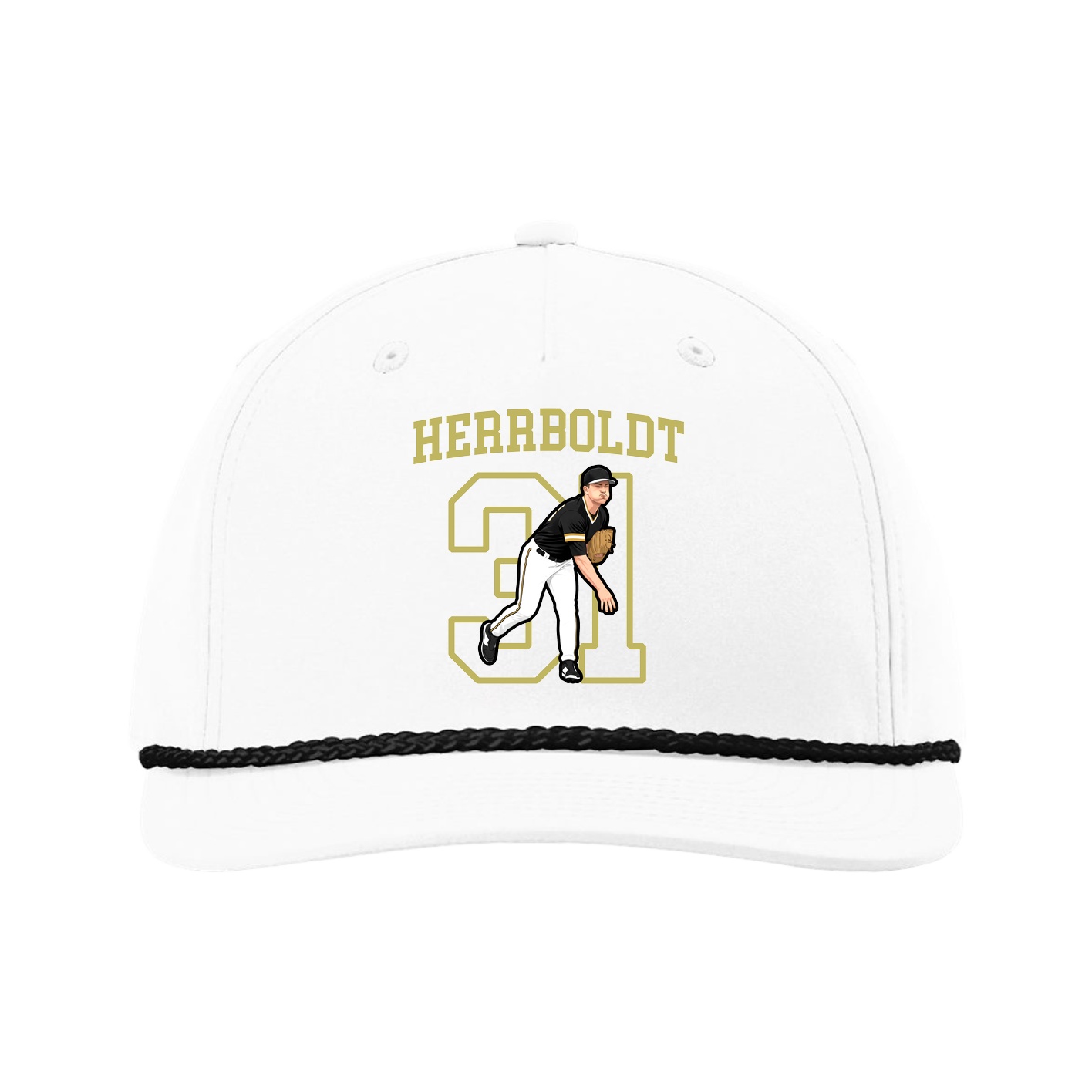 Five-Panel Classic Rope Cap — Shirsey in White