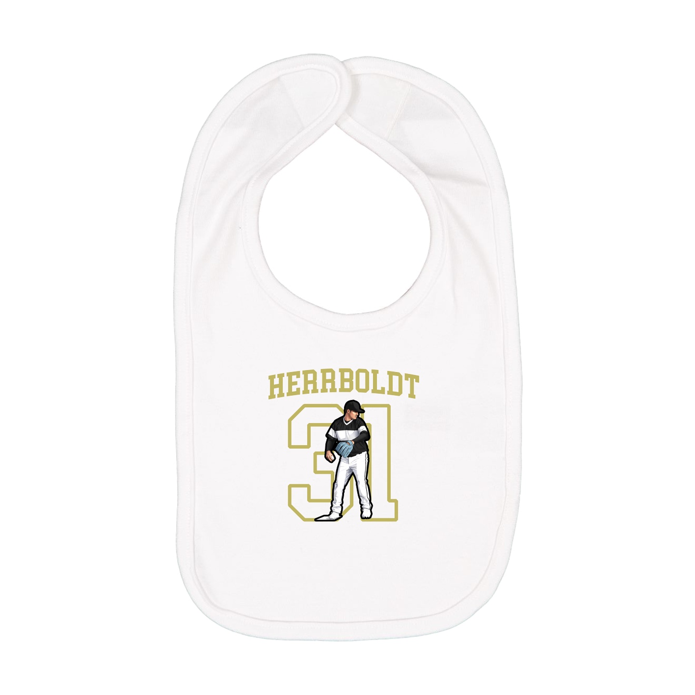 Infant Bib — Shirsey in White