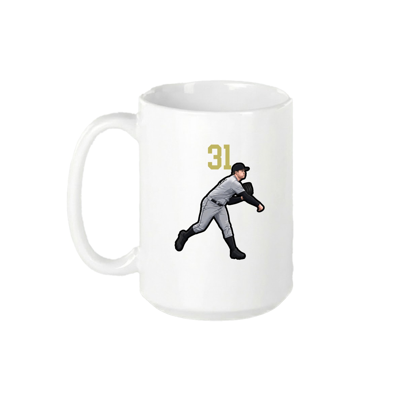 15oz Coffee Mug — Number Top in White