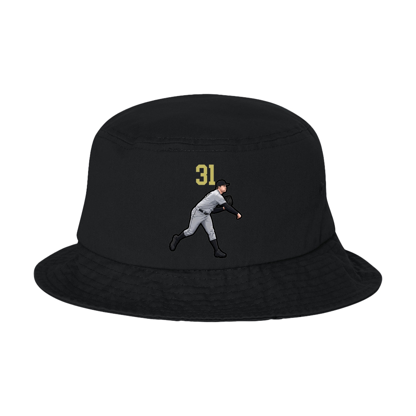 Bucket Cap — Number Top in Black