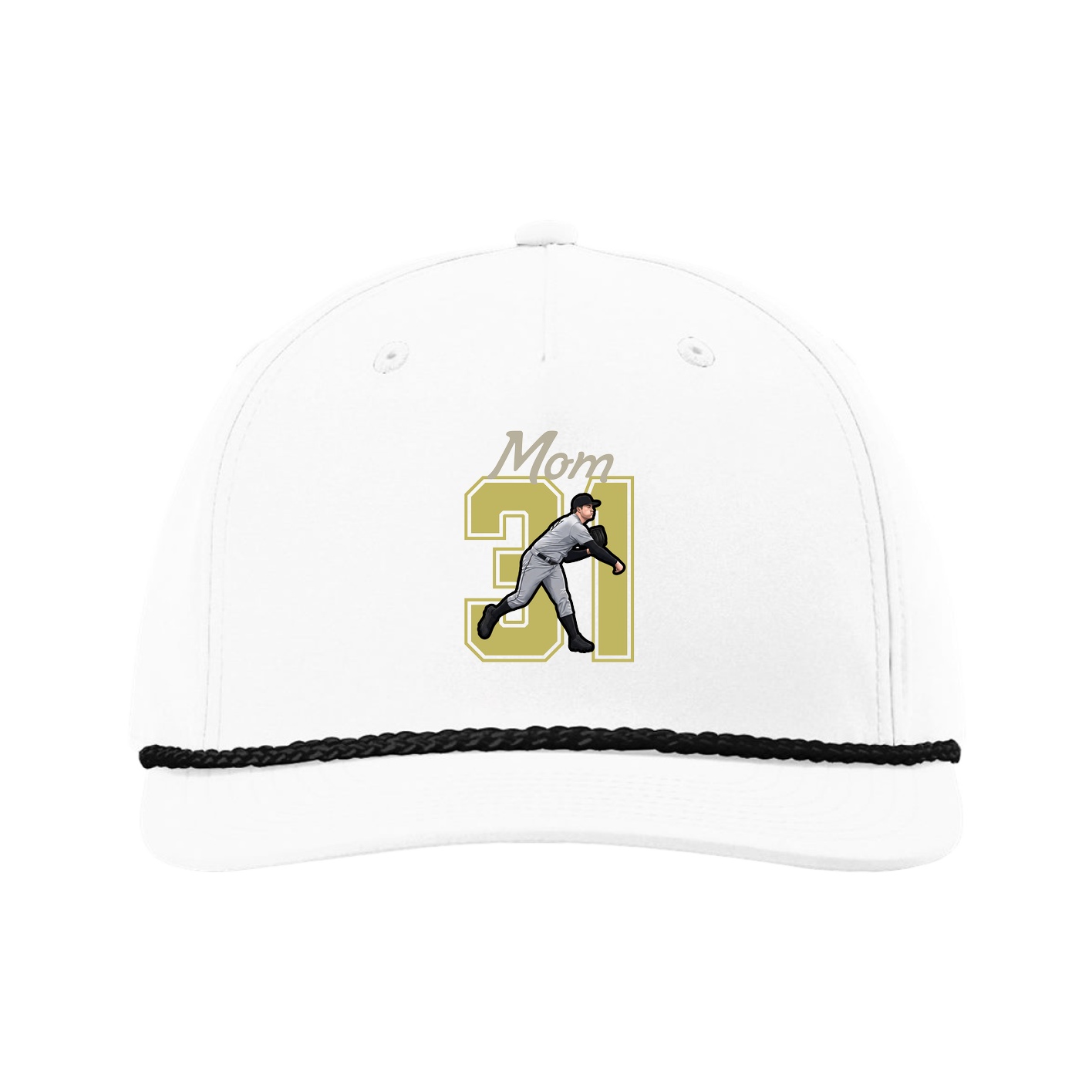 Five-Panel Classic Rope Cap — Mothers Day Shirsey in White