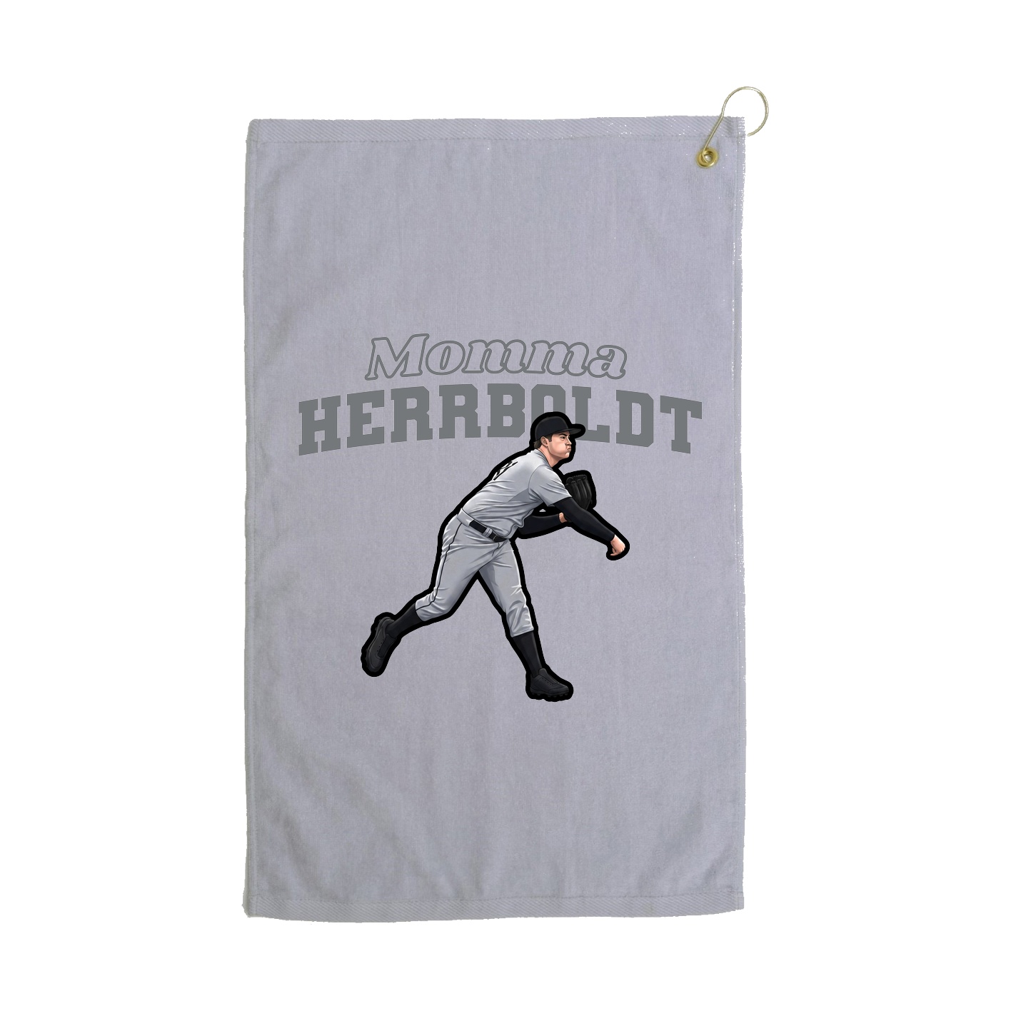 Golf Towel — Mothers Day Block in Grey