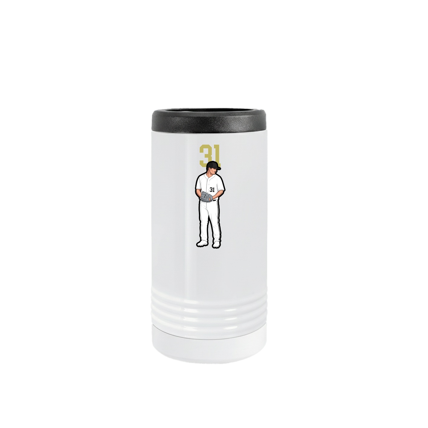 Slim Beverage Holder — Number Top in White