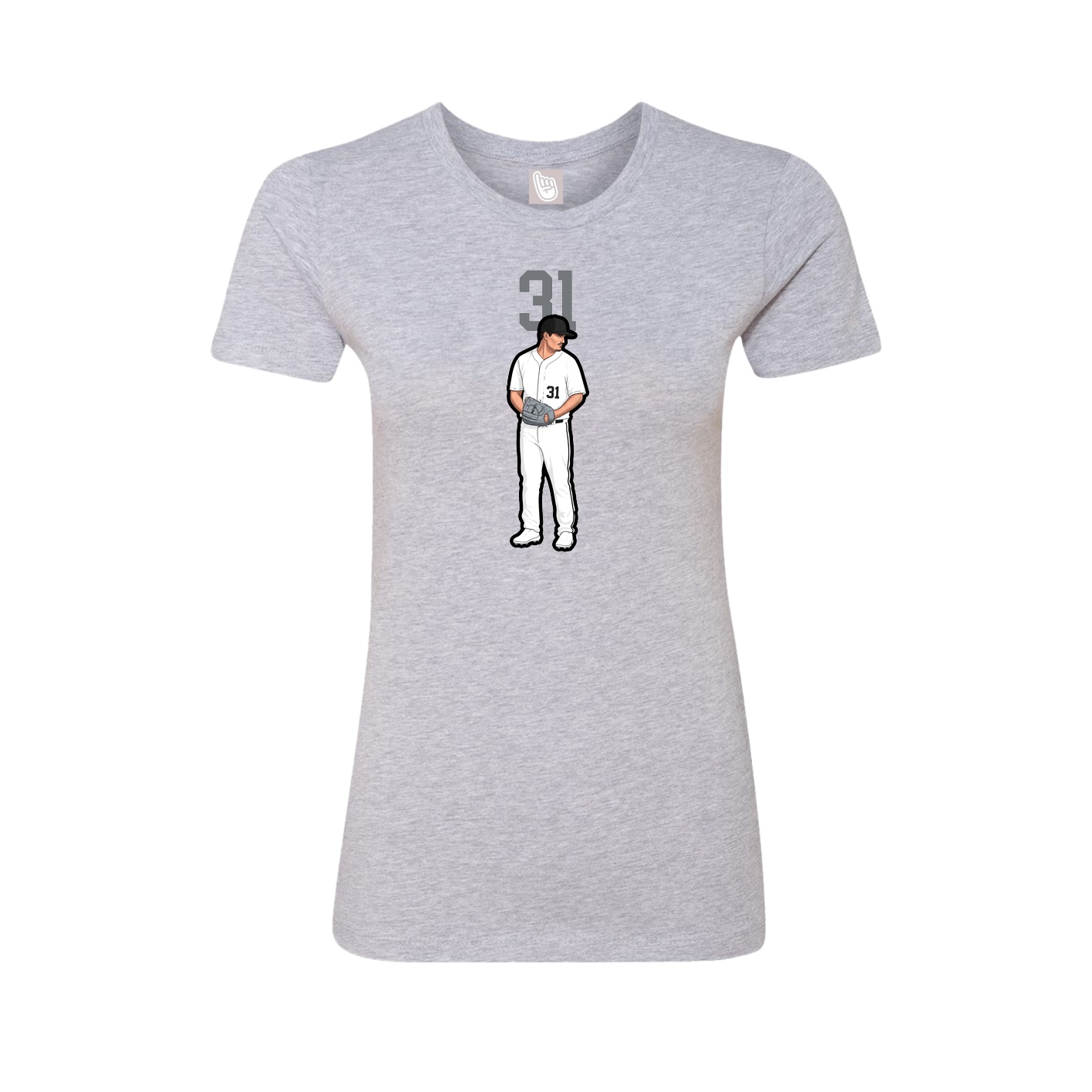 Womens Tee — Number Top in Grey