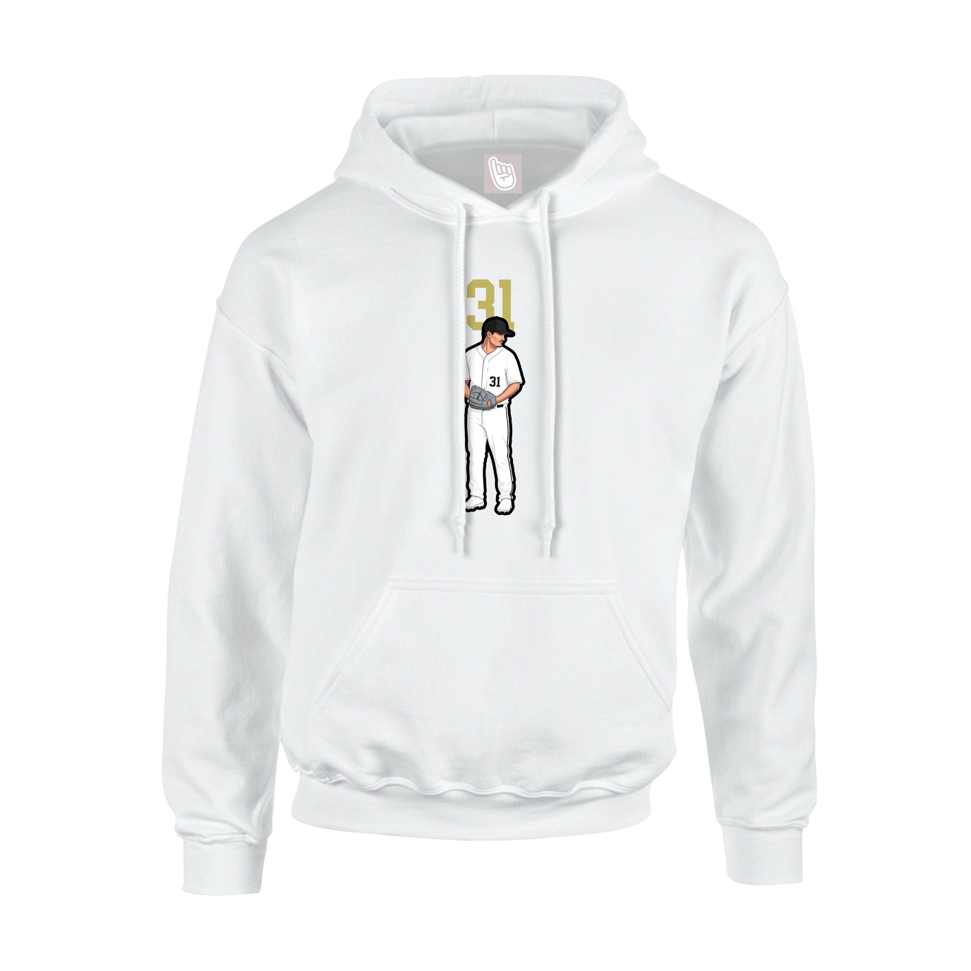 Hoodie — Number Top in White