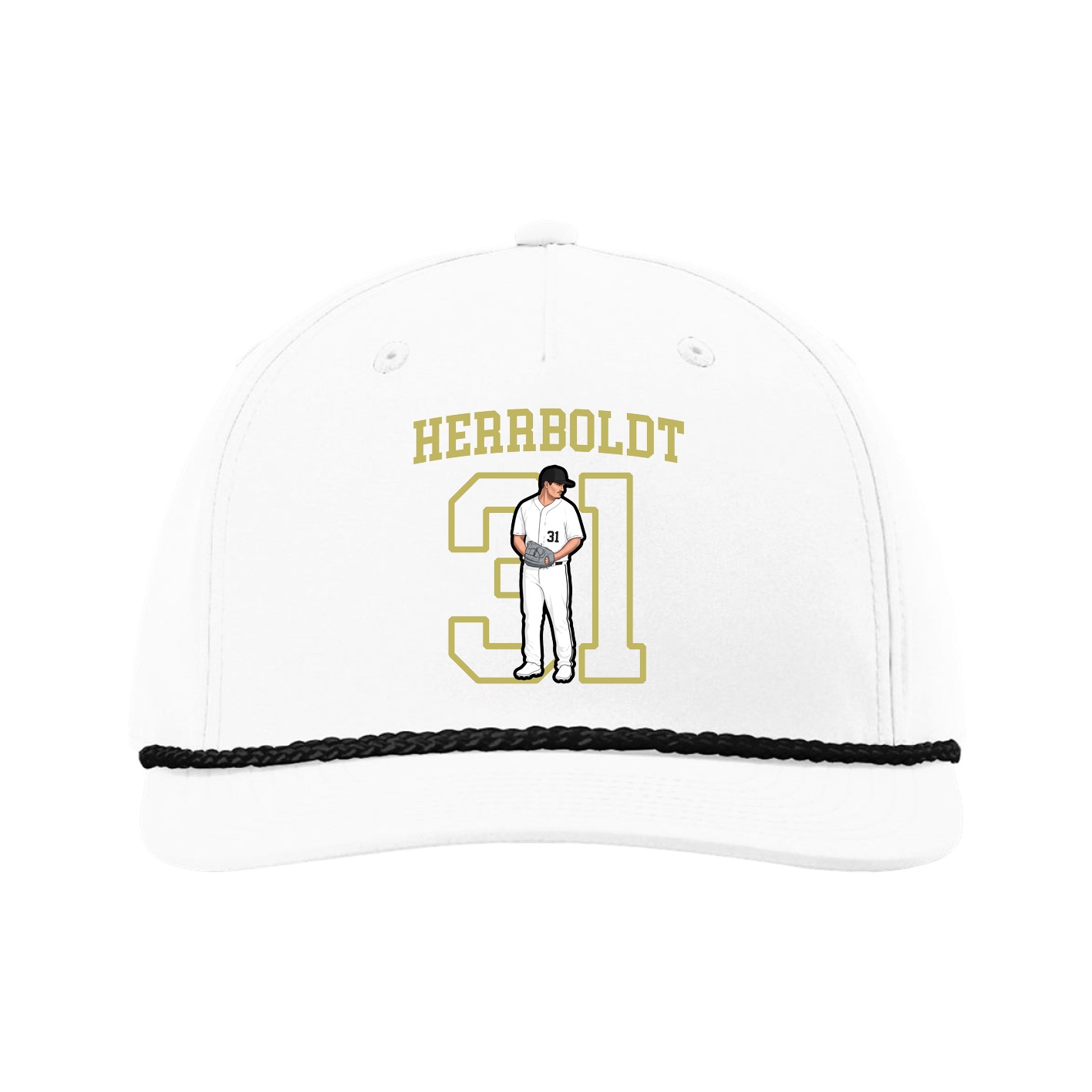 Five-Panel Classic Rope Cap — Shirsey in White