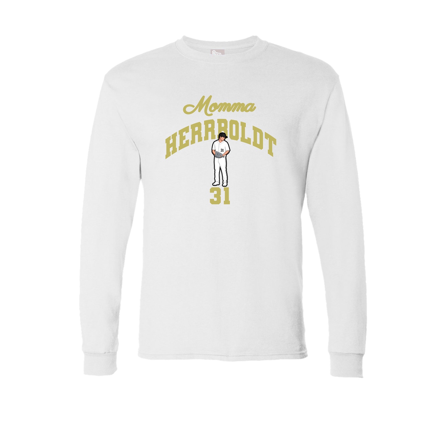 Long Sleeve Tee — Mothers Day Arch in White