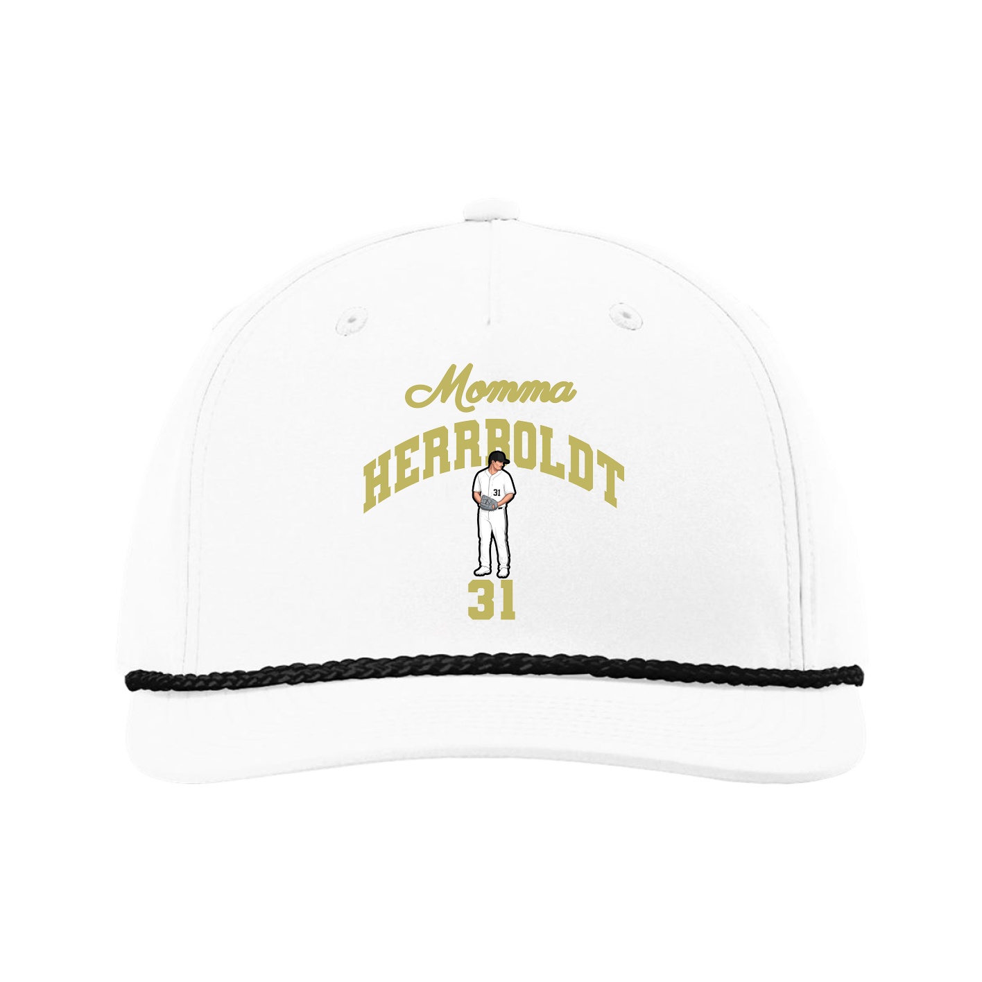 Five-Panel Classic Rope Cap — Mothers Day Arch in White