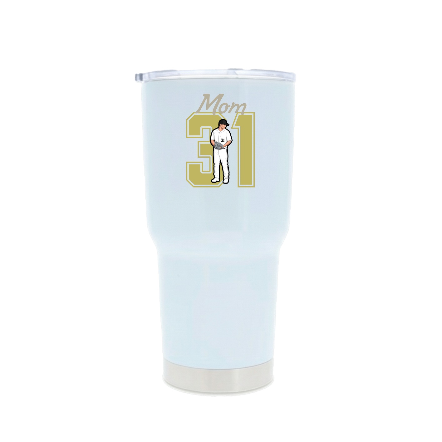 30oz Stainless Steel Tumbler — Mothers Day Shirsey in White