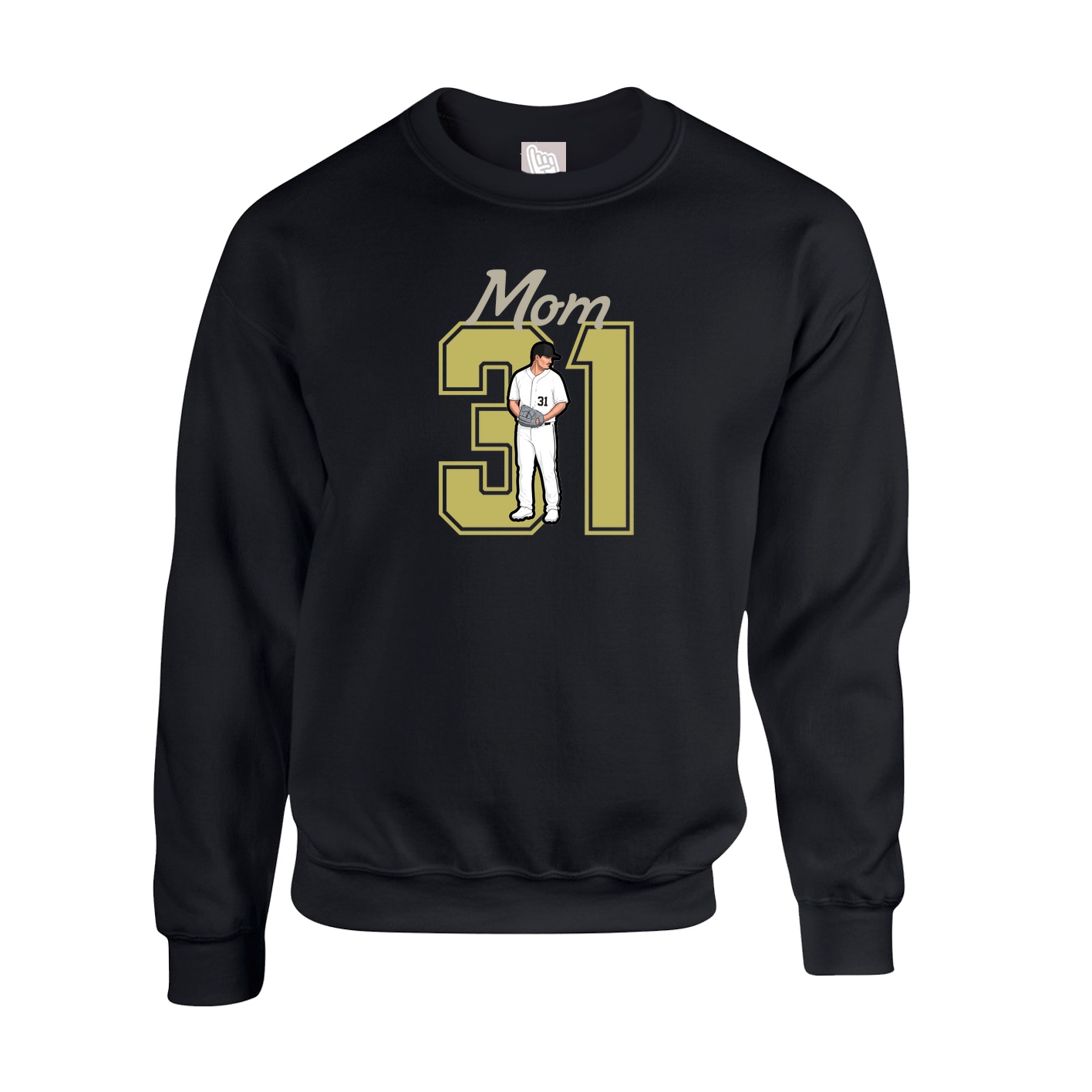 Fleece Crew — Mothers Day Shirsey in Black
