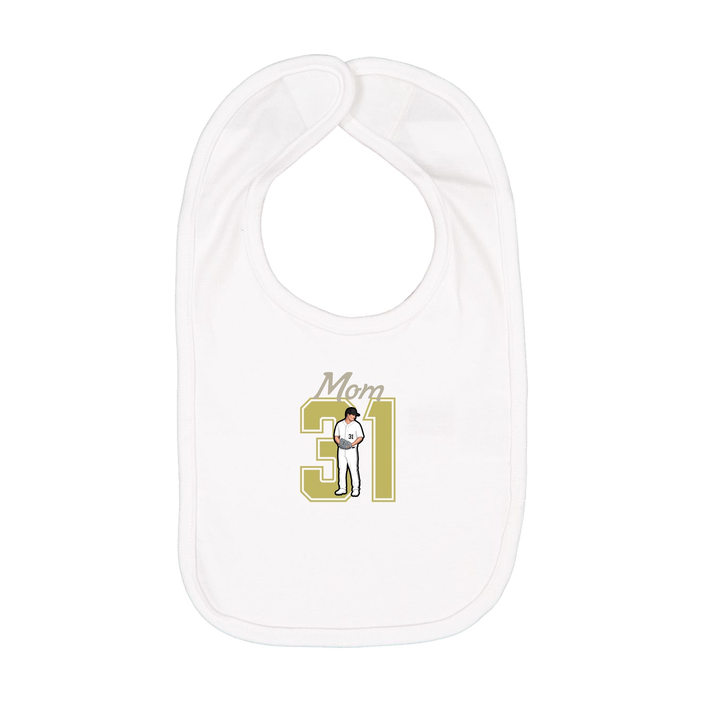 Infant Bib — Mothers Day Shirsey in White