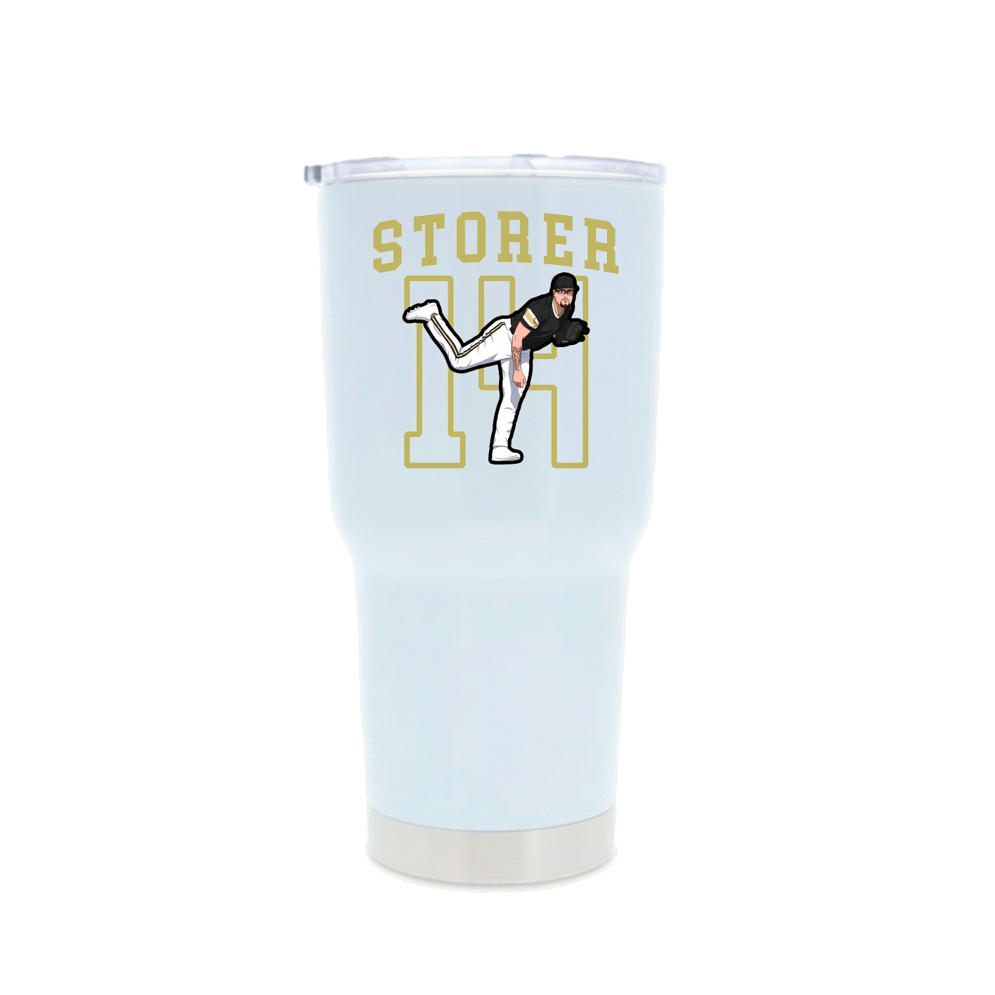 30oz Stainless Steel Tumbler — Shirsey in White