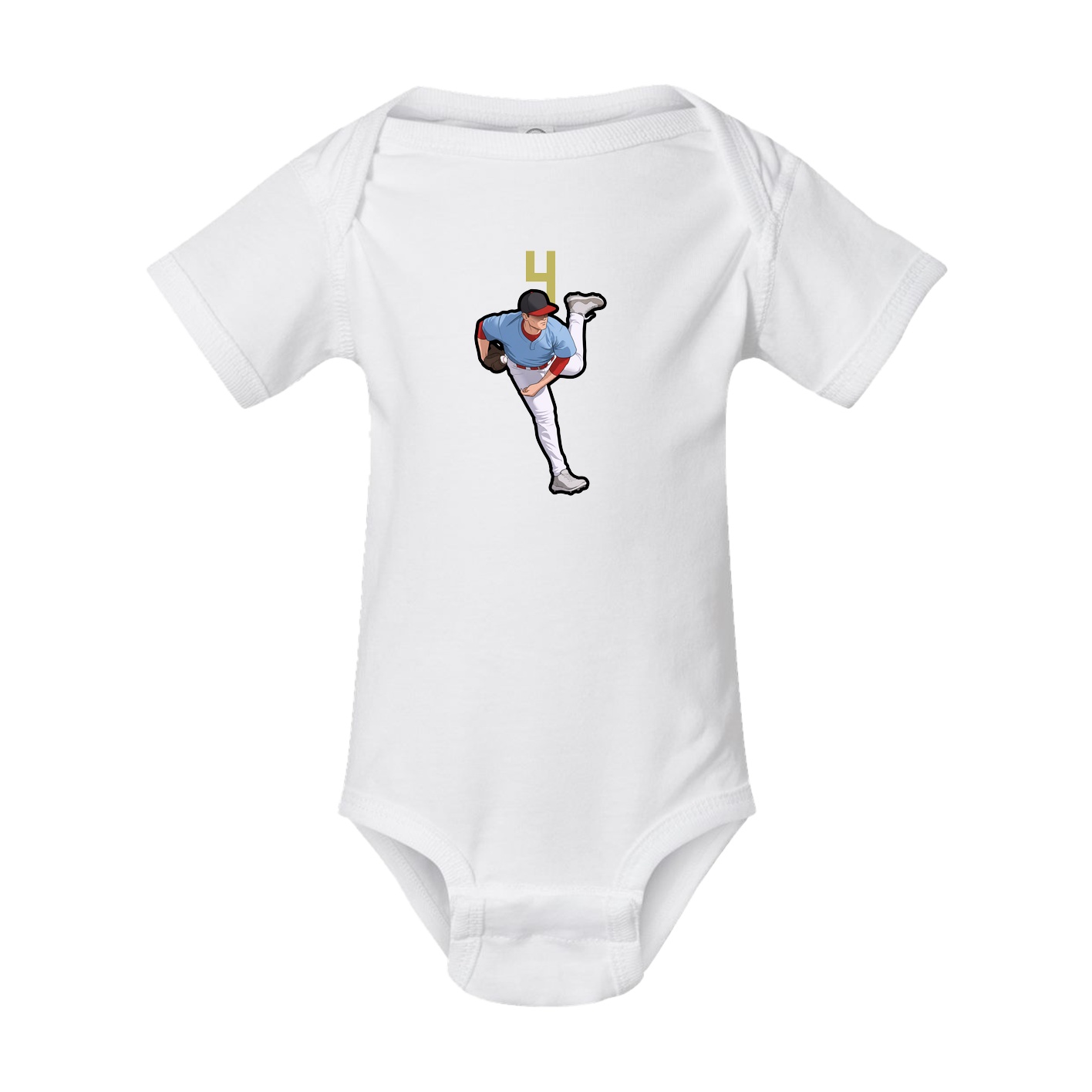 Baby Onesie — Number Top in White