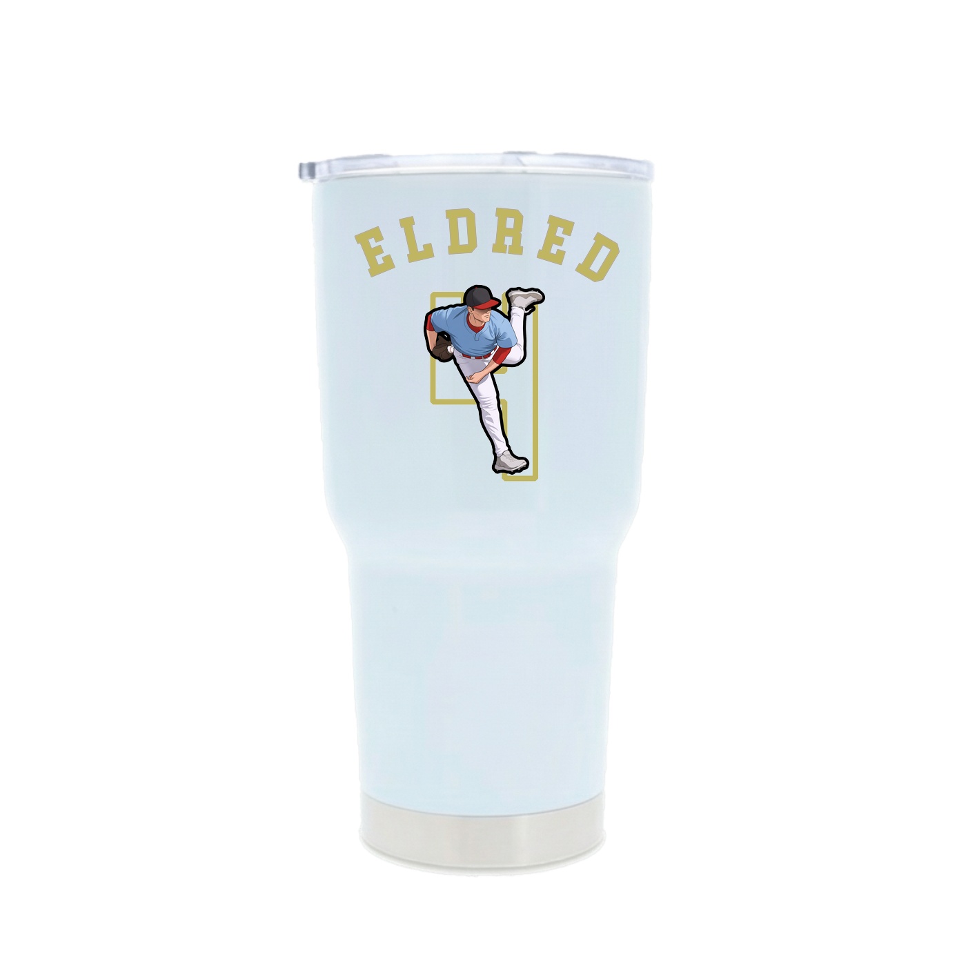 30oz Stainless Steel Tumbler — Shirsey Arch in White