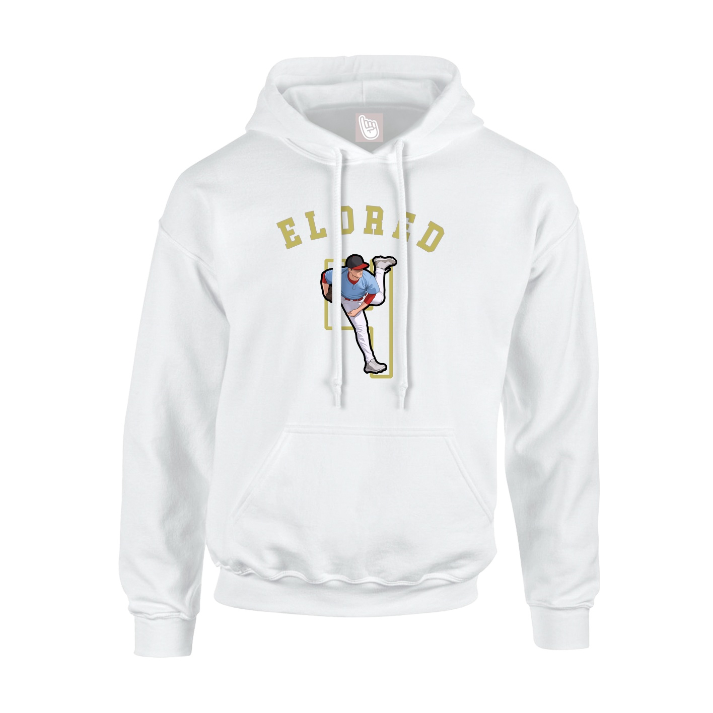 Youth Hoodie — Shirsey Arch in White