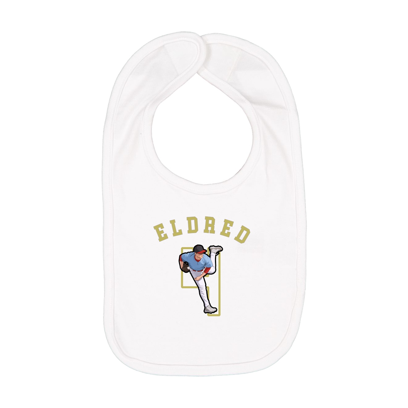 Infant Bib — Shirsey Arch in White