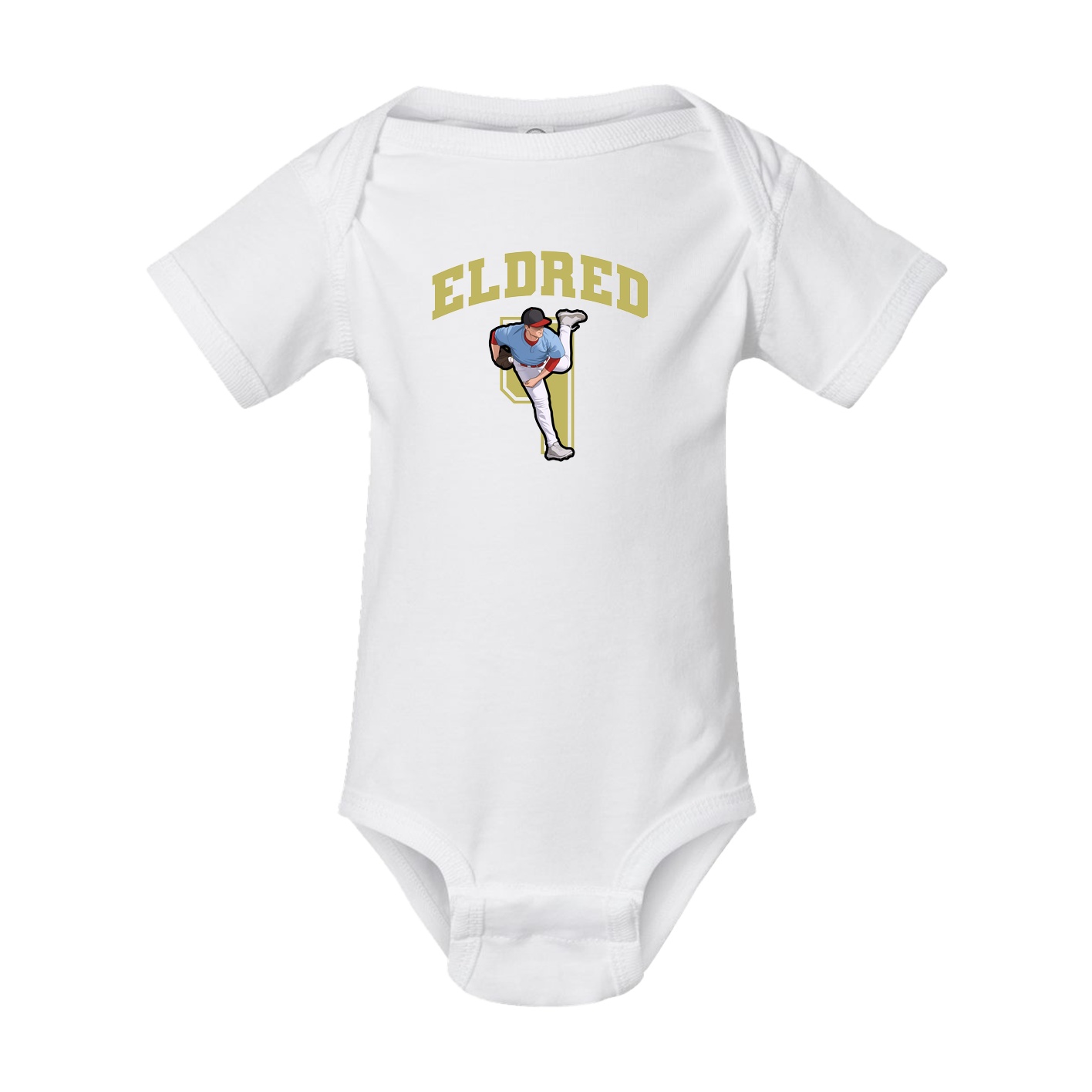Baby Onesie — Number in White