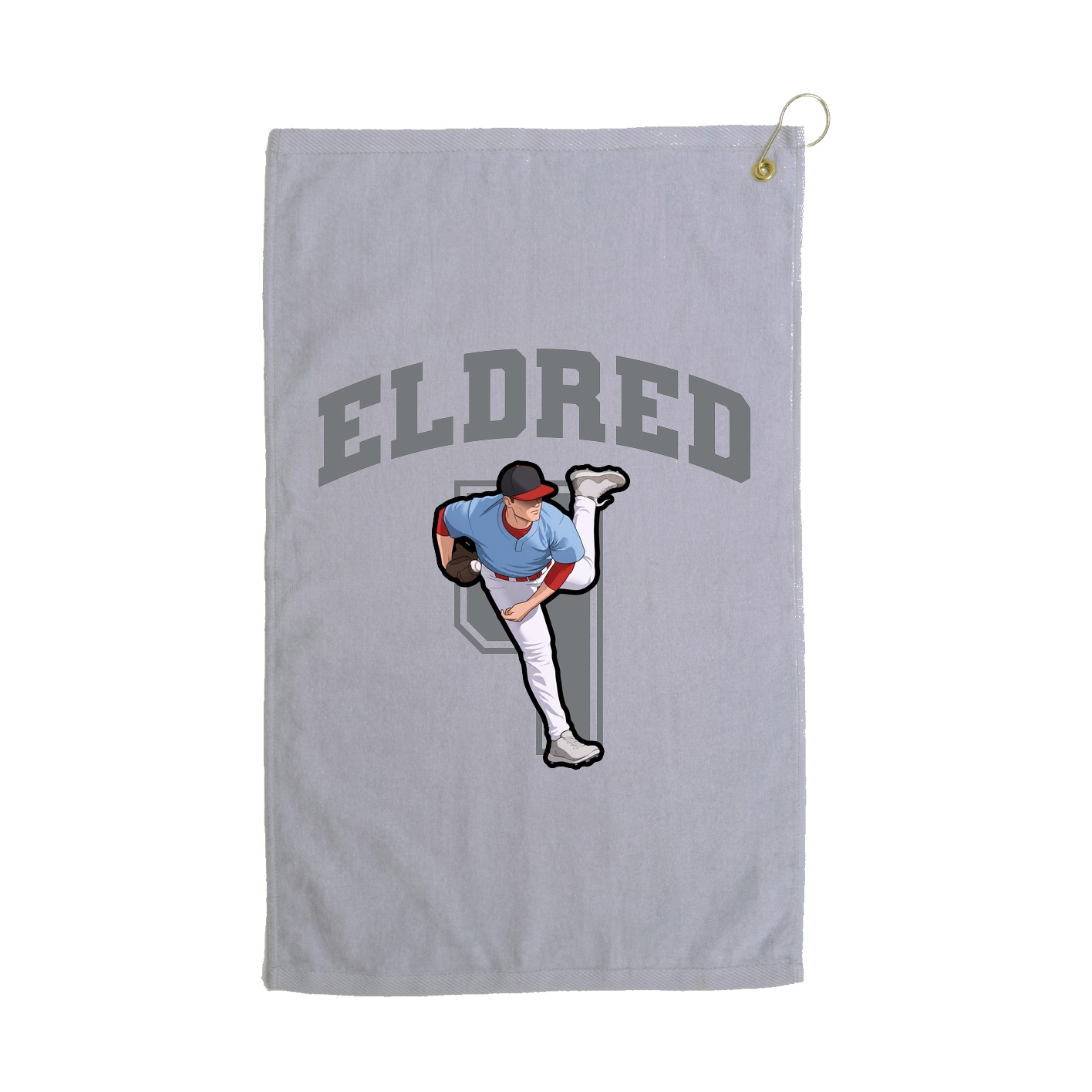 Golf Towel — Number in Grey