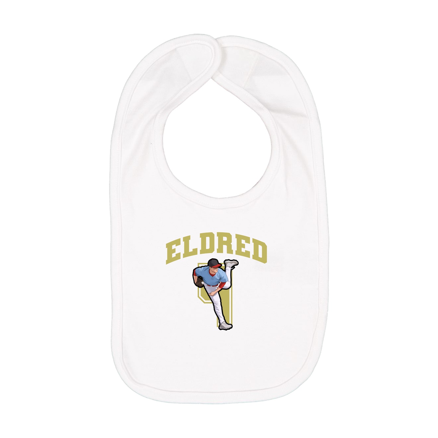 Infant Bib — Number in White