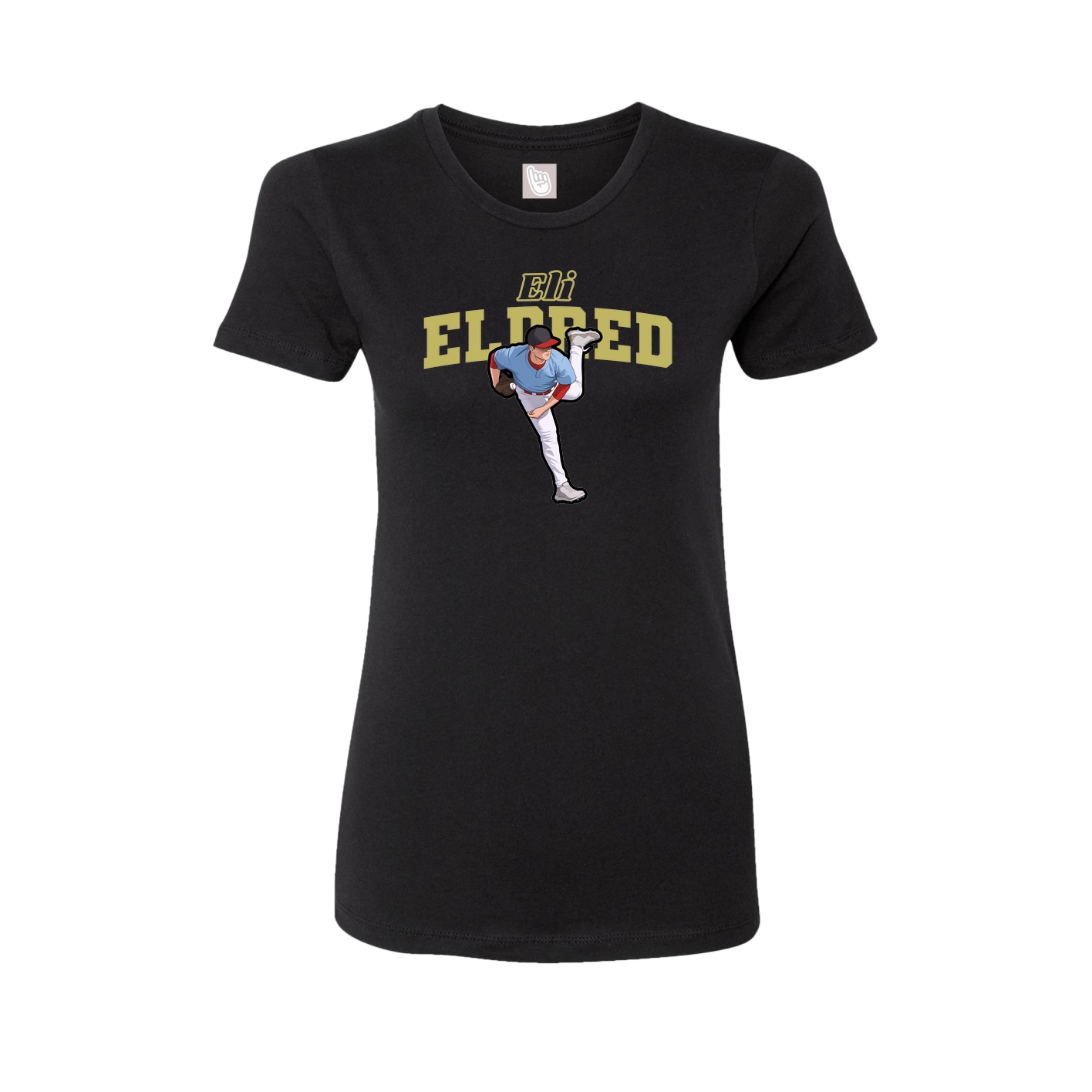 Fitted Women's Tee — Name Arch in Black