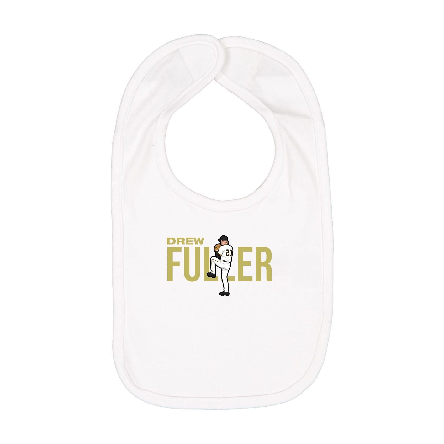 Infant Bib — Player Name in White