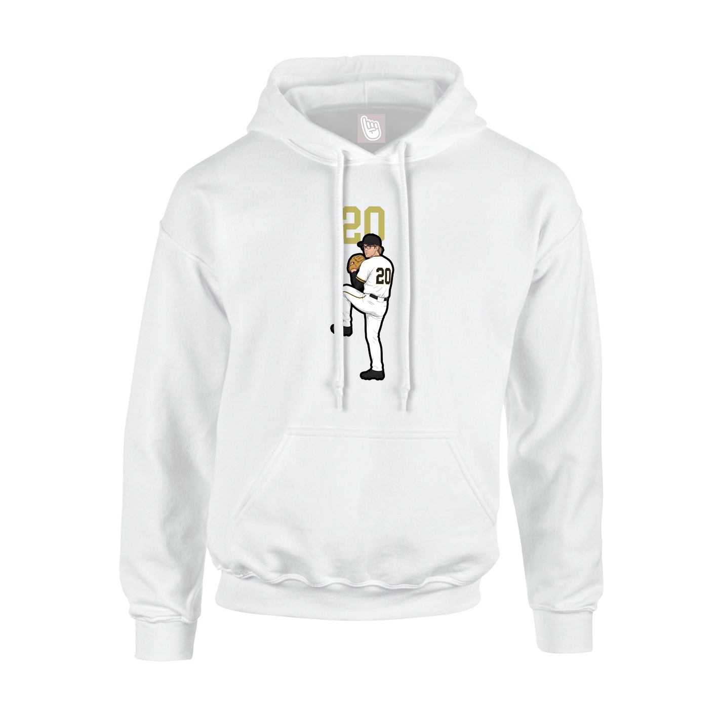 Hoodie — Number Top in White