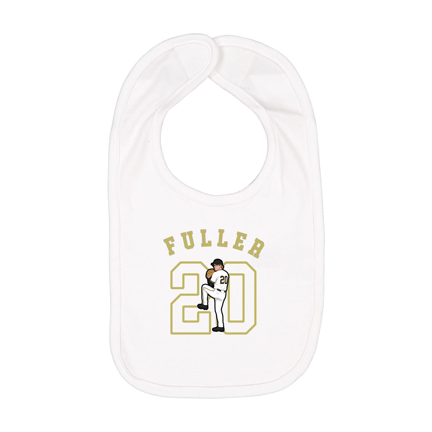 Infant Bib — Shirsey Arch in White