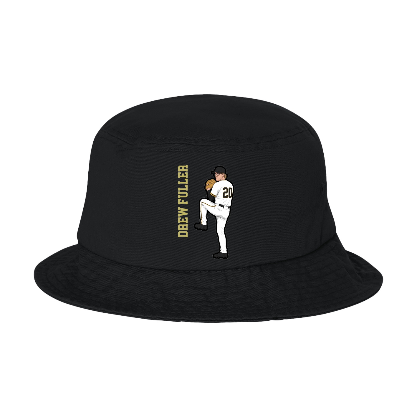 Bucket Cap — Name Vertical in Black