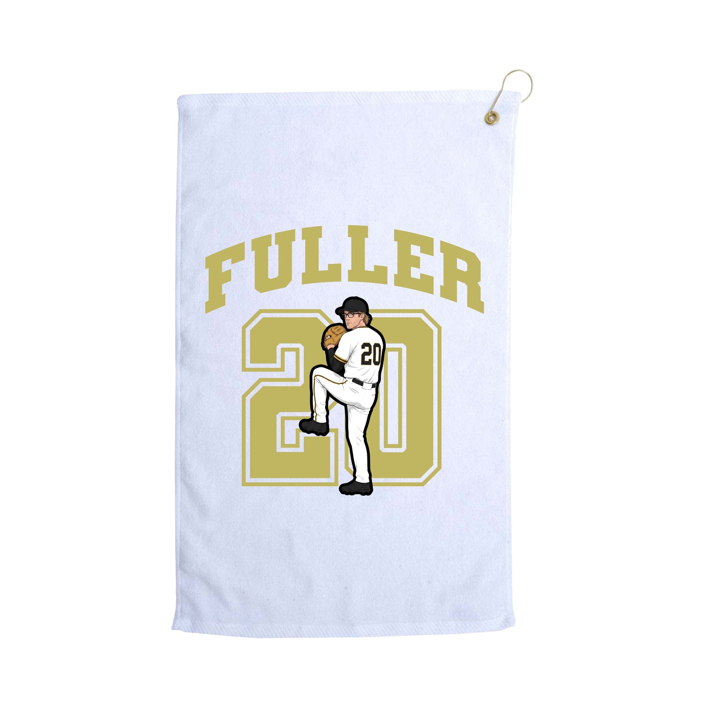 Golf Towel — Number in White