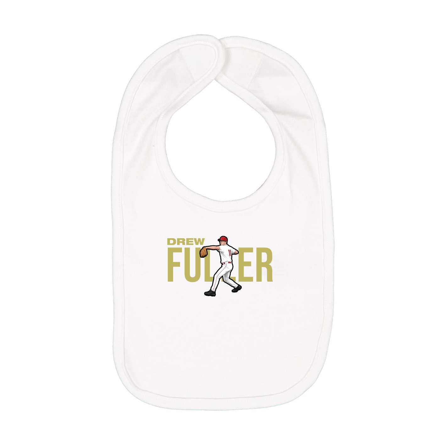 Infant Bib — Player Name in White