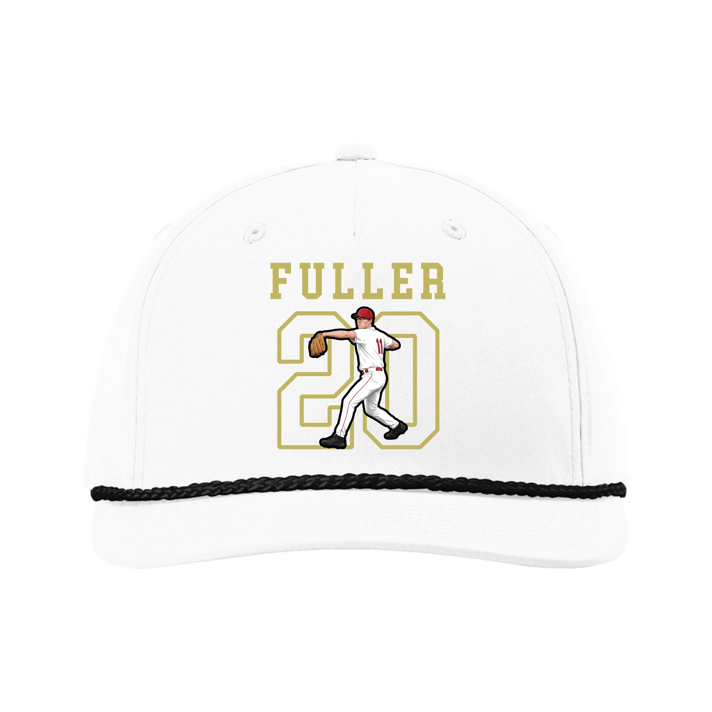 Five-Panel Classic Rope Cap — Shirsey in White