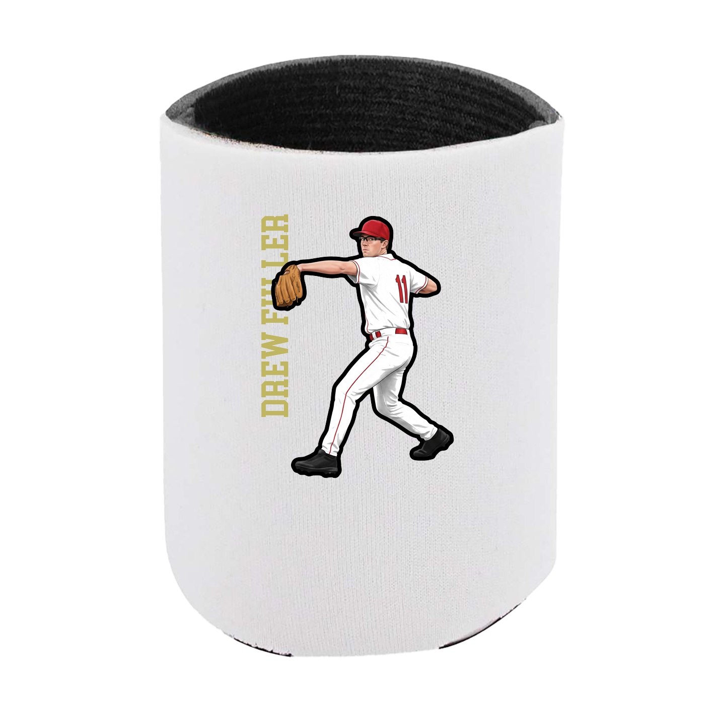 Can Holder — Name Vertical in White