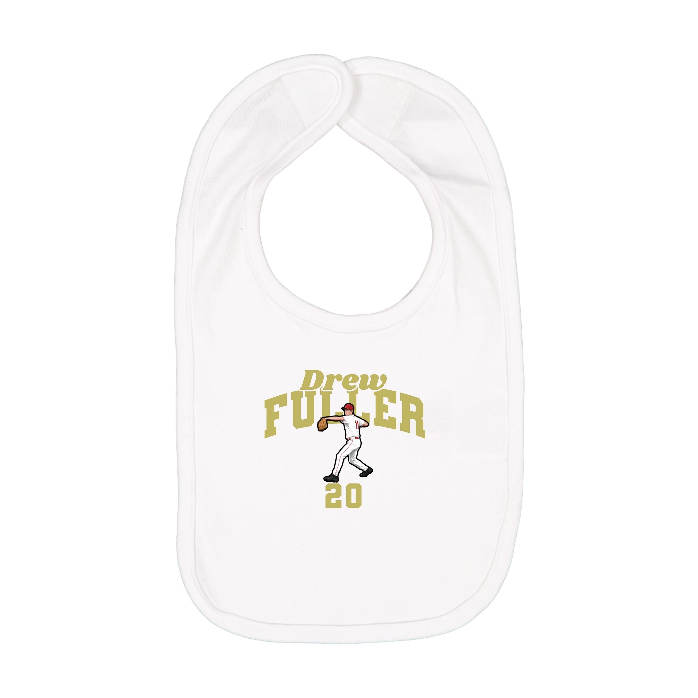 Infant Bib — Signature Arch in White