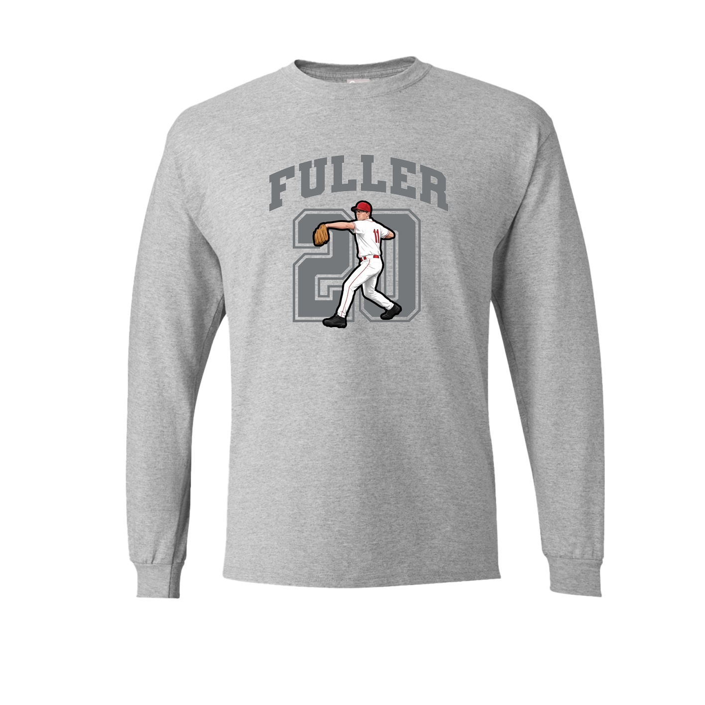 Long Sleeve Tee — Number in Grey