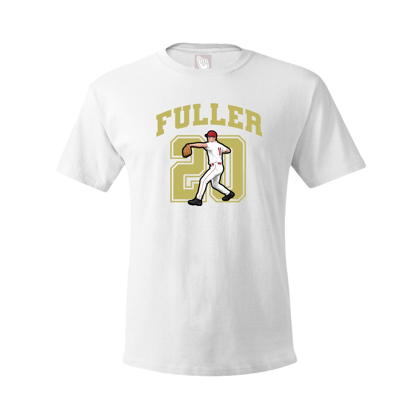 Youth Tee — Number in White