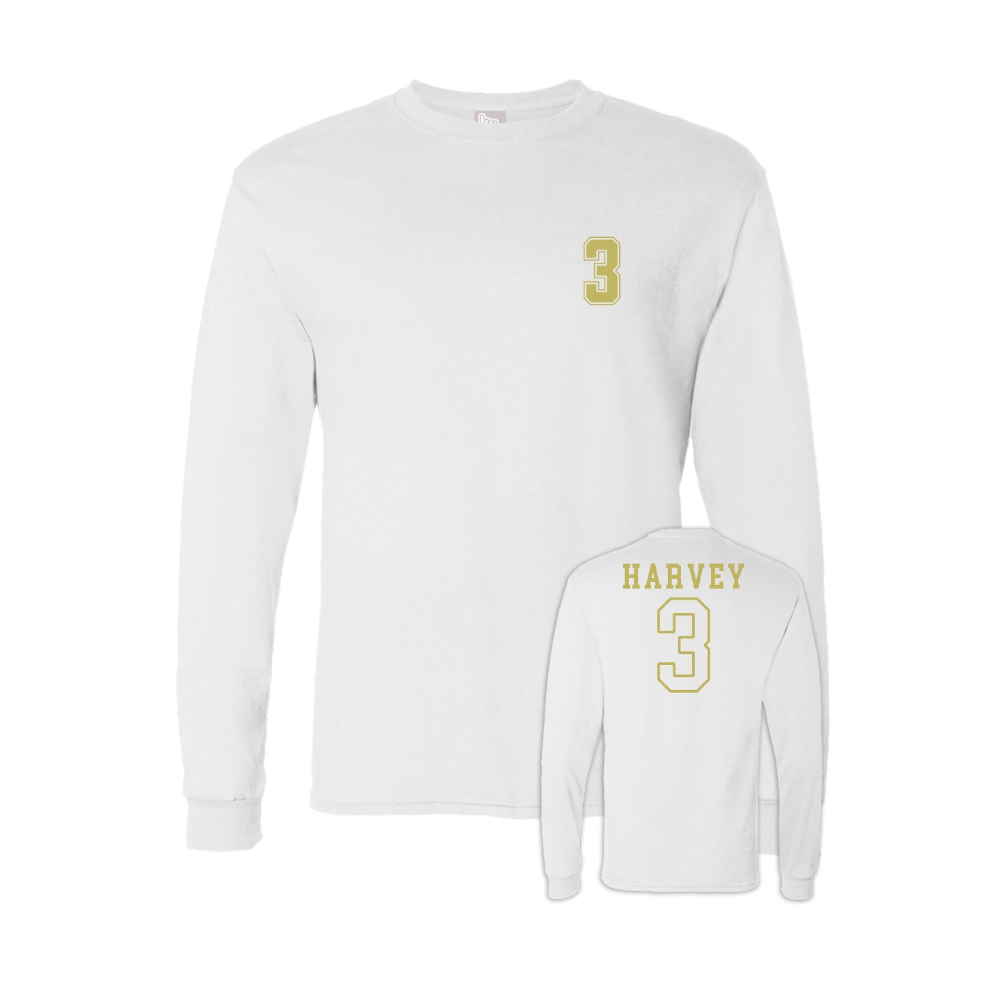 Long Sleeve Tee — Chest Back in White