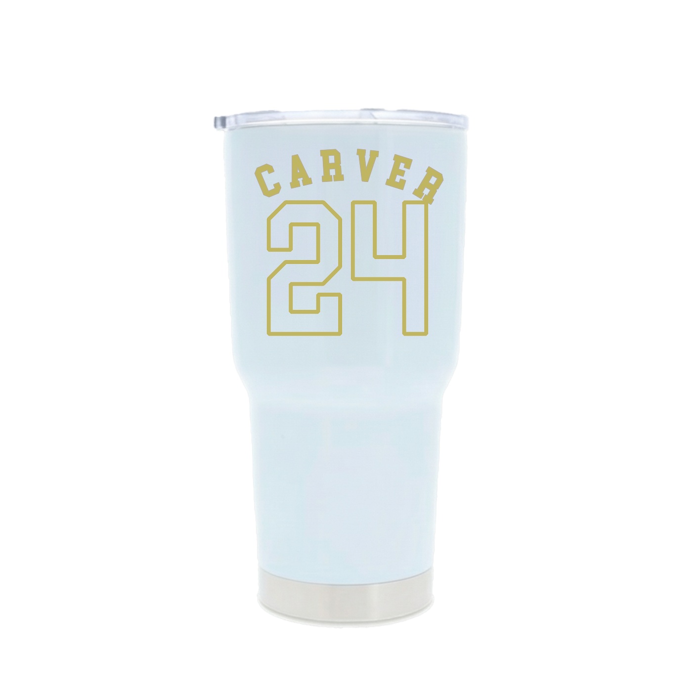 30oz Stainless Steel Tumbler — Shirsey Arch in White