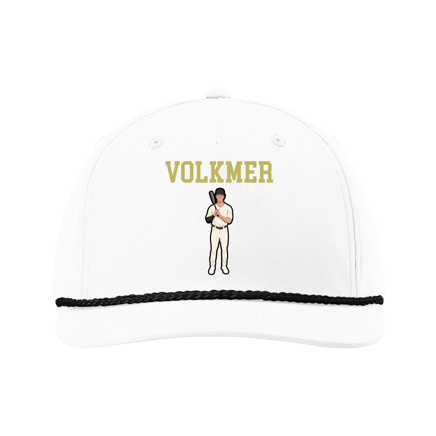 Five-Panel Classic Rope Cap — Shirsey in White