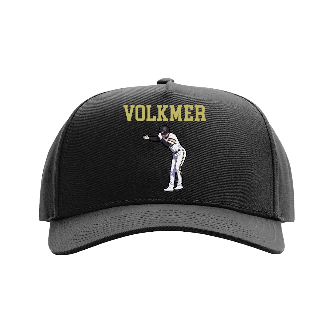 Full Fabric Five-Panel Champ Cap — Shirsey in Black