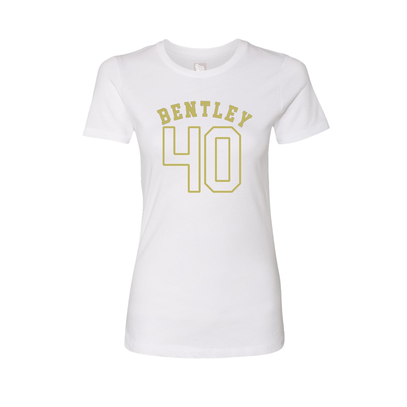 Fitted Women's Tee — Shirsey Arch in White