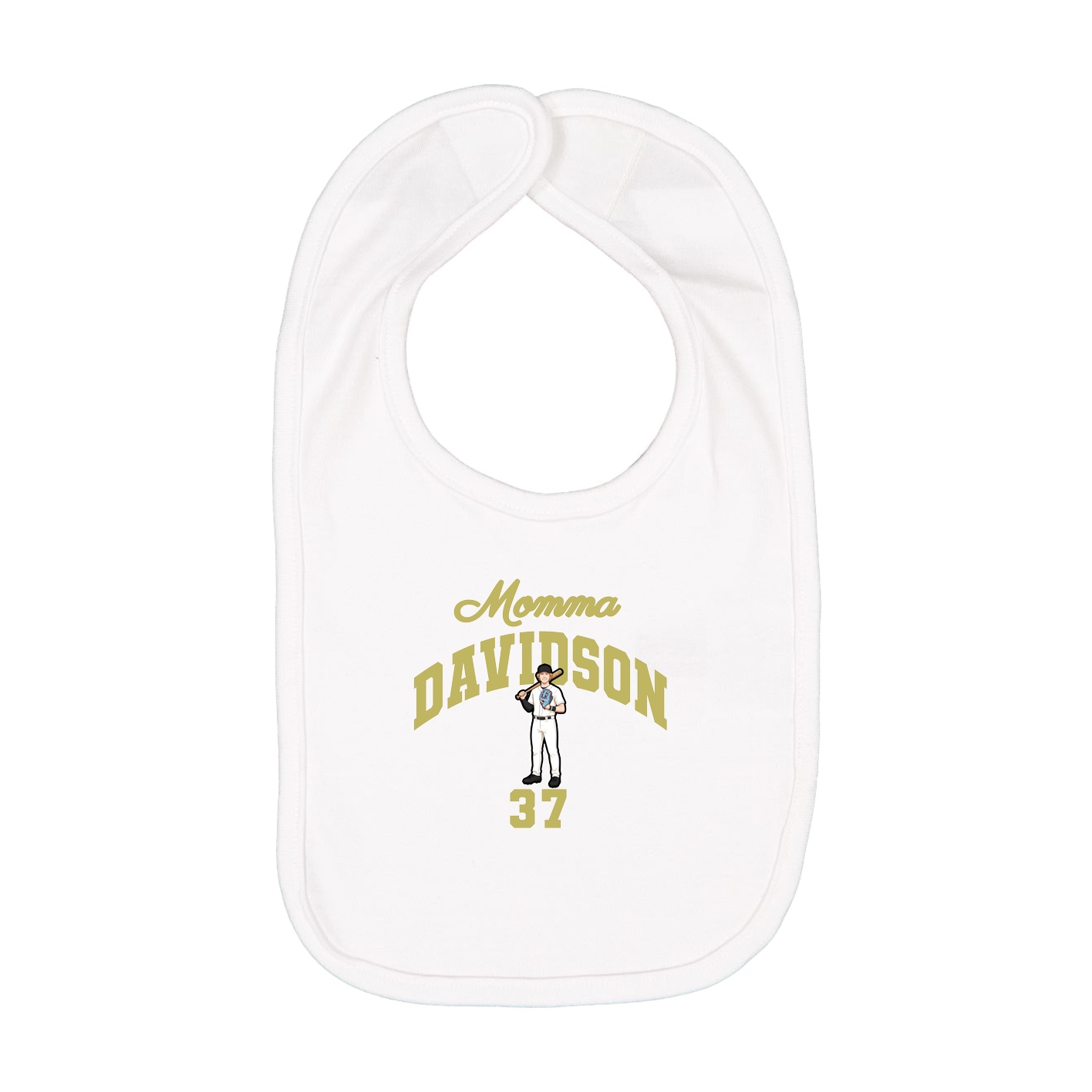 Infant Bib — Mothers Day Arch in White
