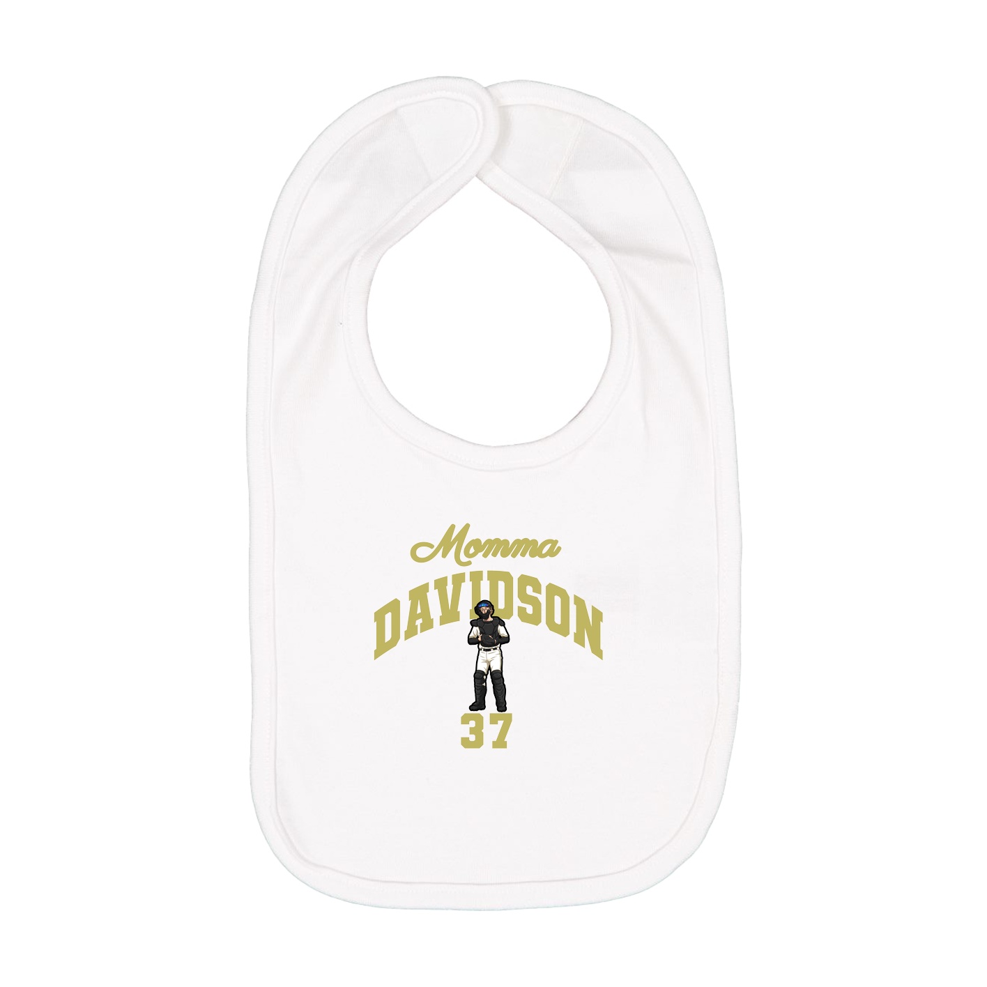 Infant Bib — Mothers Day Arch in White