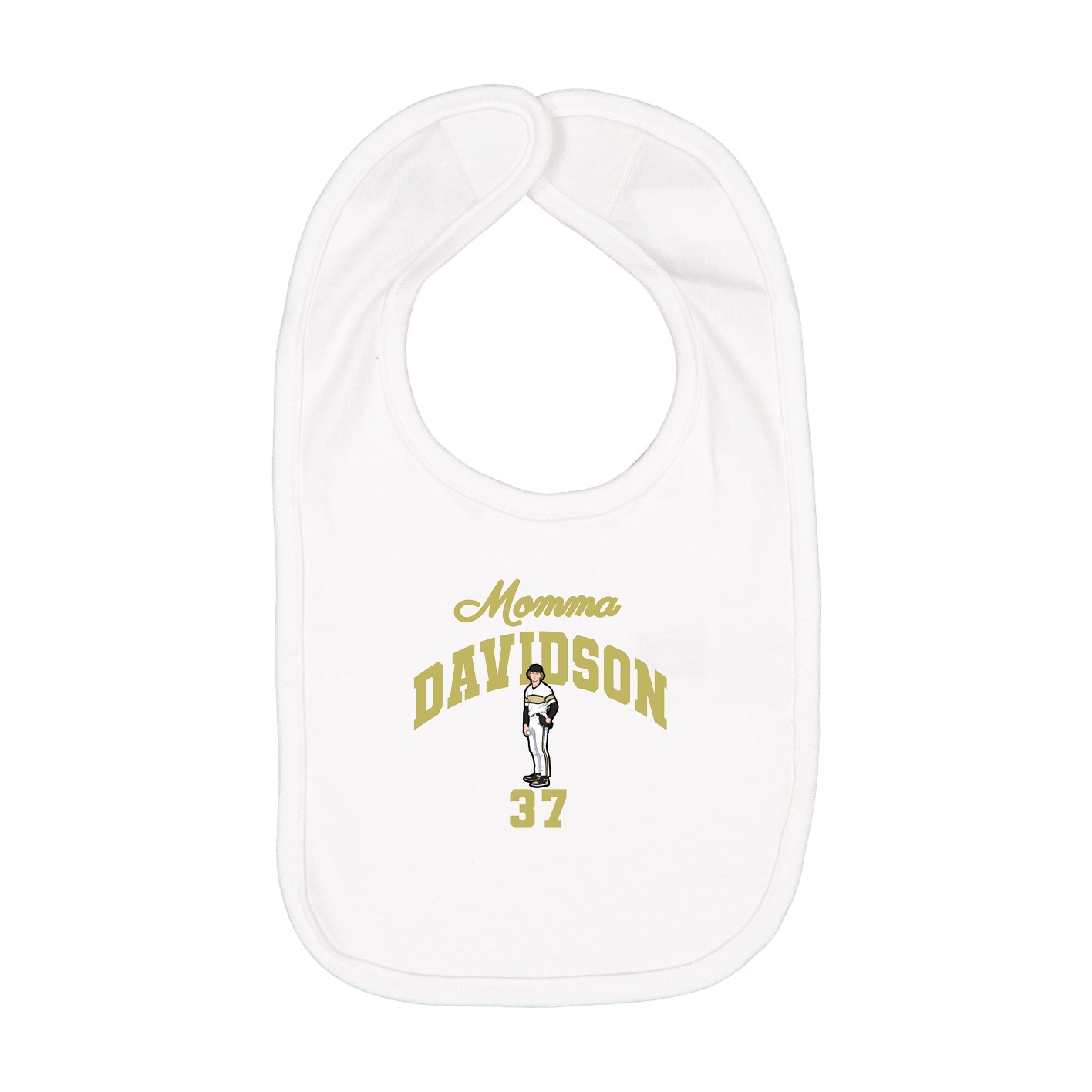 Infant Bib — Mothers Day Arch in White