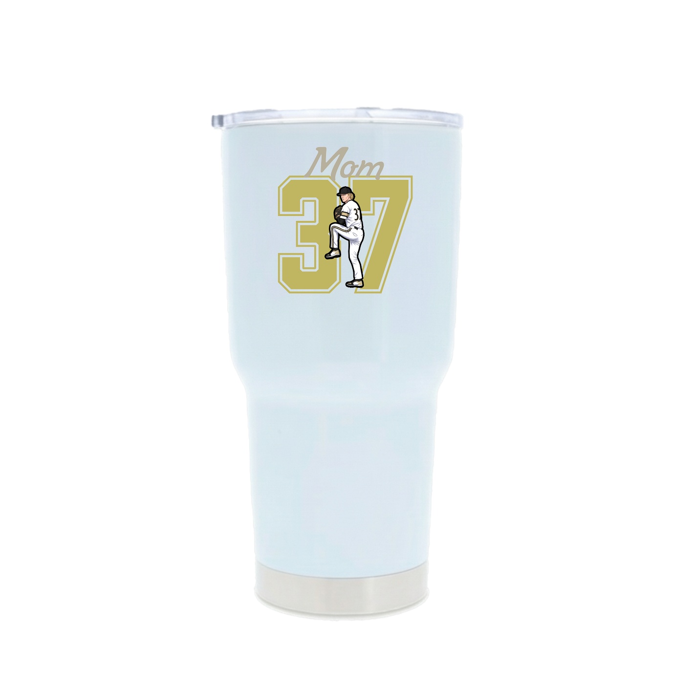 30oz Stainless Steel Tumbler — Mothers Day Shirsey in White