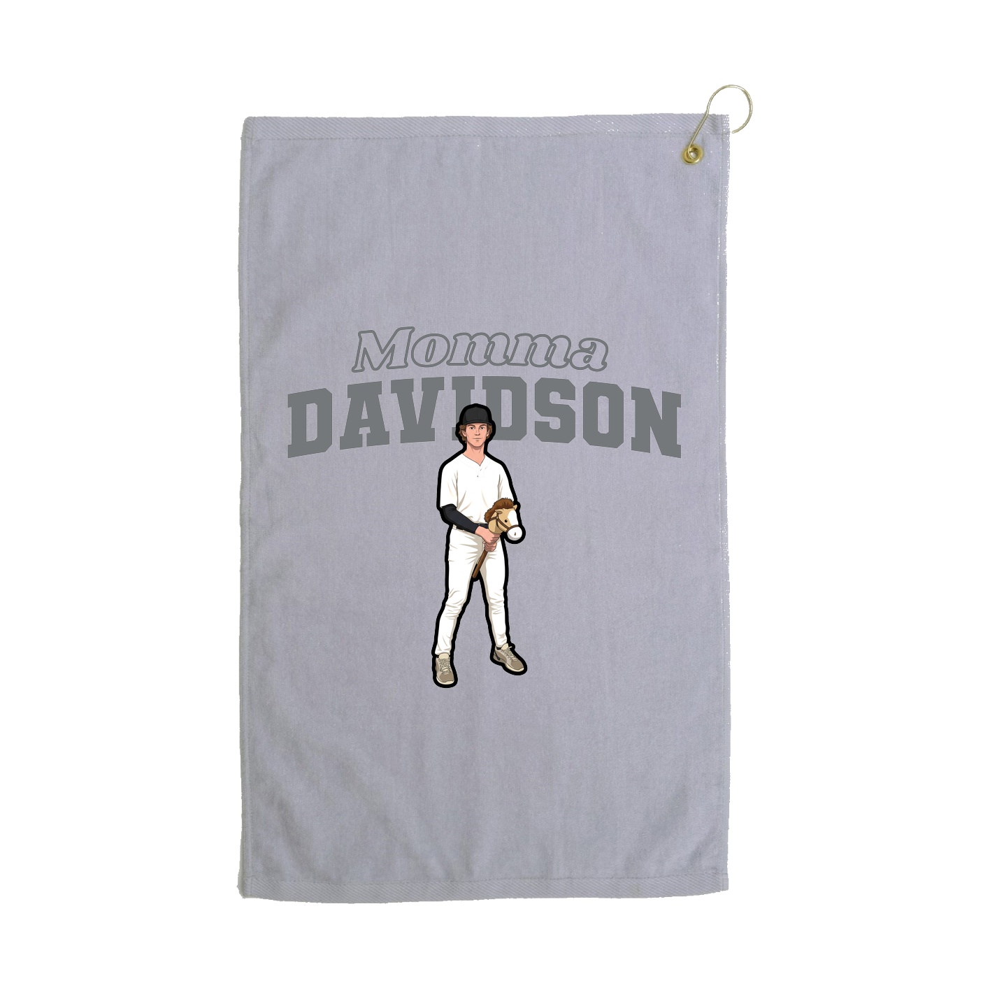 Golf Towel — Mothers Day Block in Grey