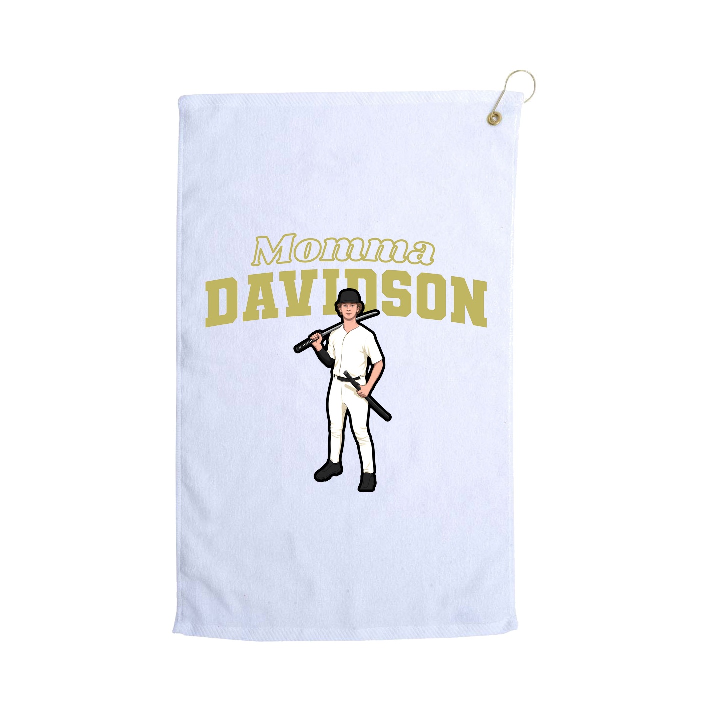 Golf Towel — Mothers Day Block in White