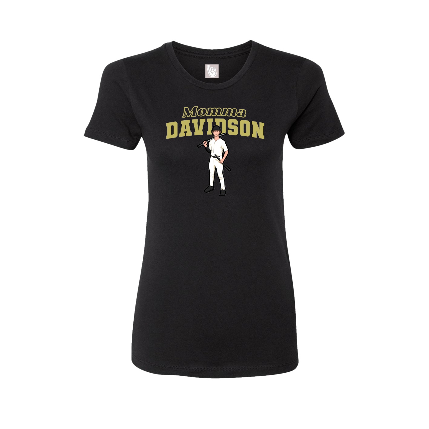 Womens Tee — Mothers Day Block in Black