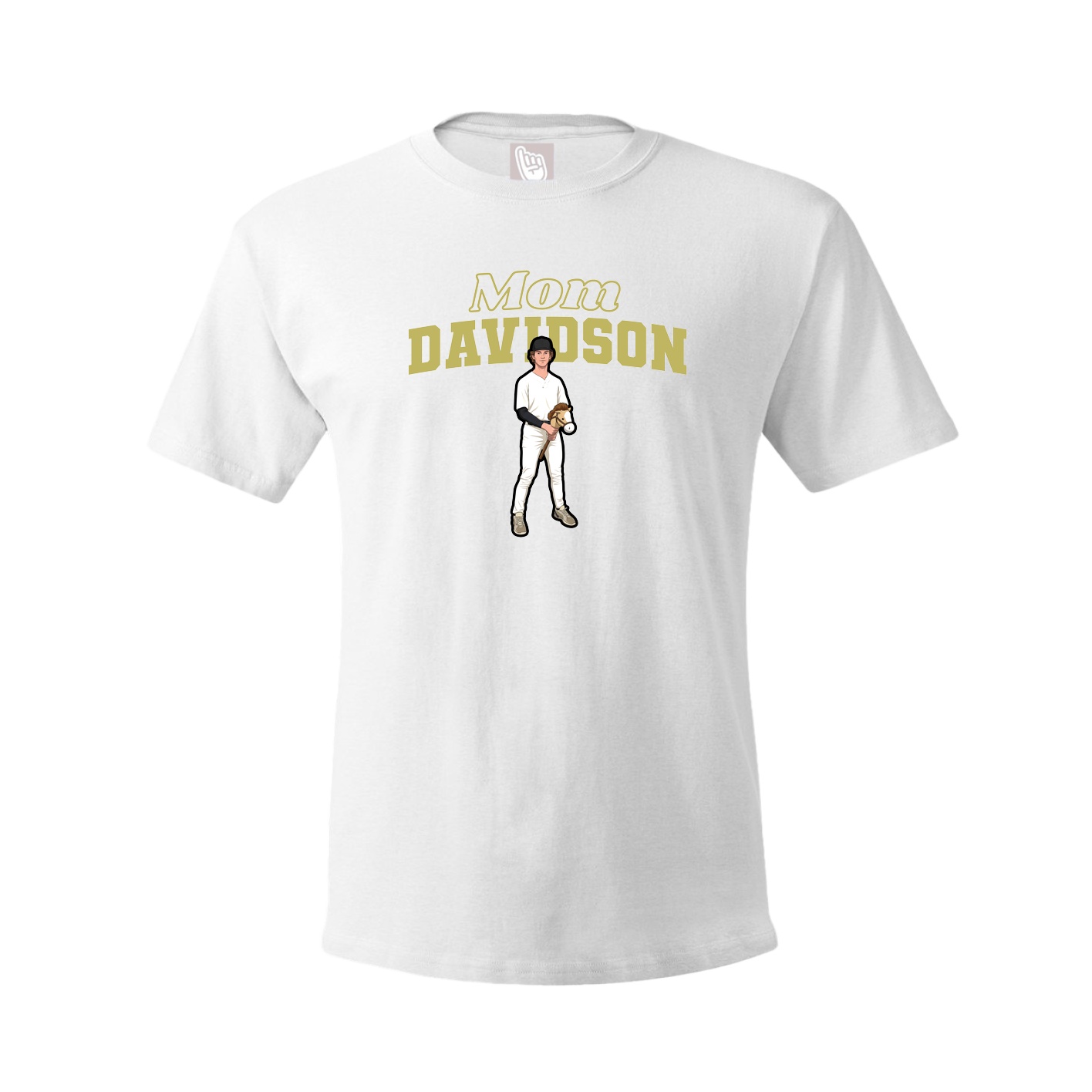 Youth Tee — Mothers Day Block in White